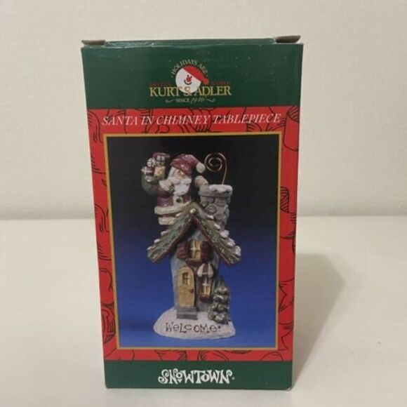 Kurt Adler Santa's World Snowtown Santa in Chimney Tablepiece Figurine J8894 - Picture 9 of 11